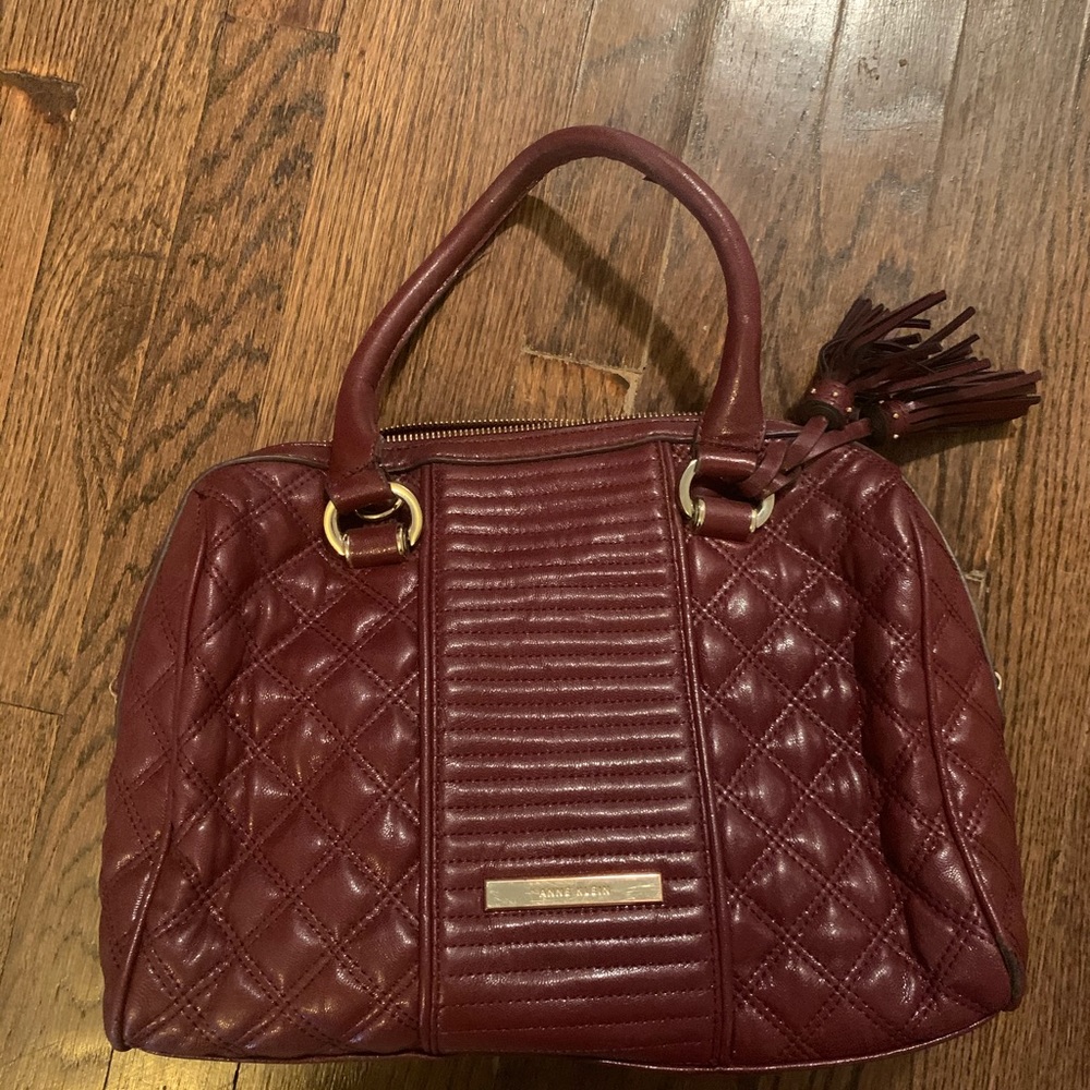 Anne Klein burgundy bucket bag